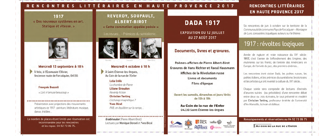 VII e Rencontres littéraires en Haute Provence 2017